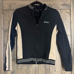 BCBGMaxAzria Black and Tan Bomber Jacket Women’s Medium